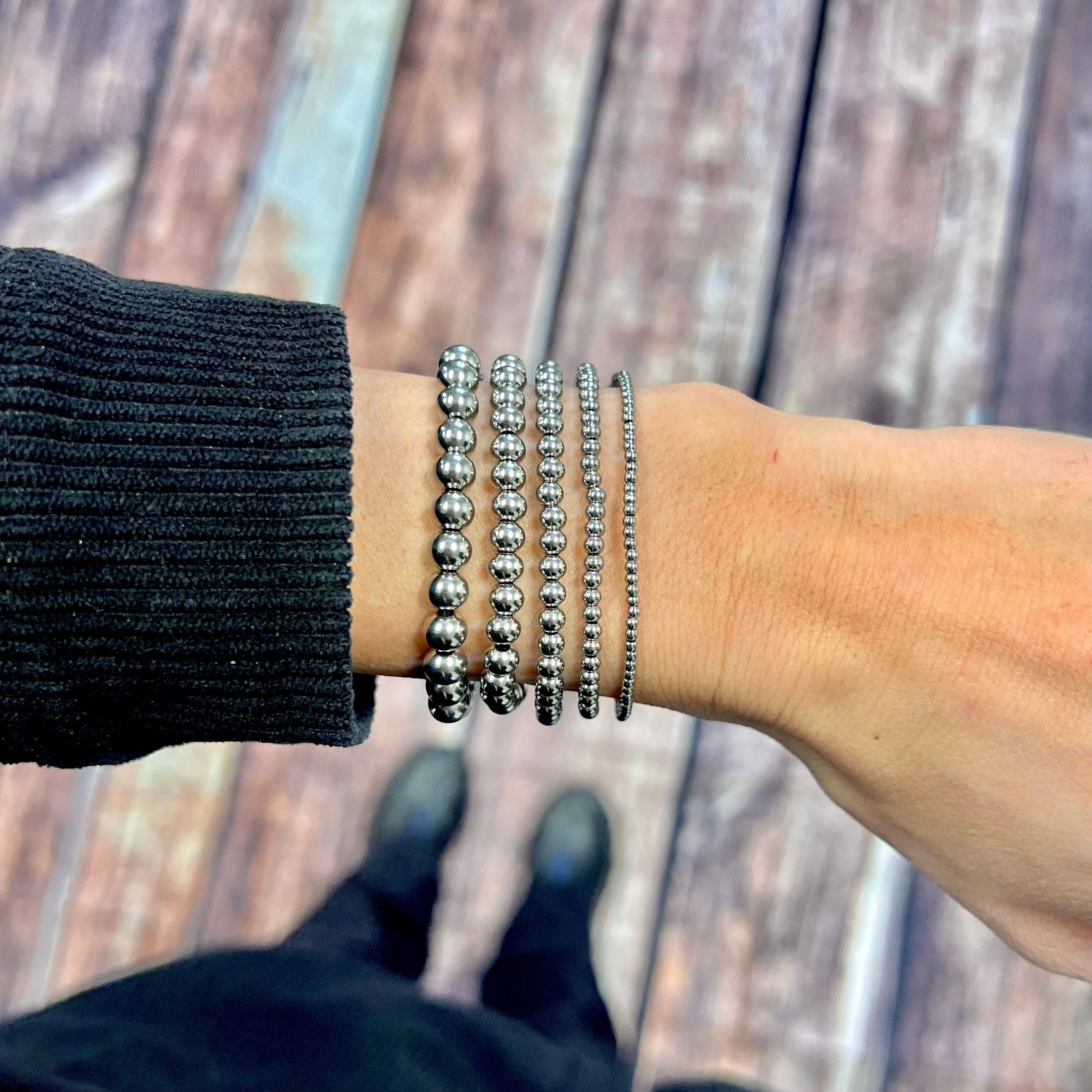 Mack & Rex - Wholesale Beaded Bracelet - SILVER BALL BRACELETS - Stack or Individual0