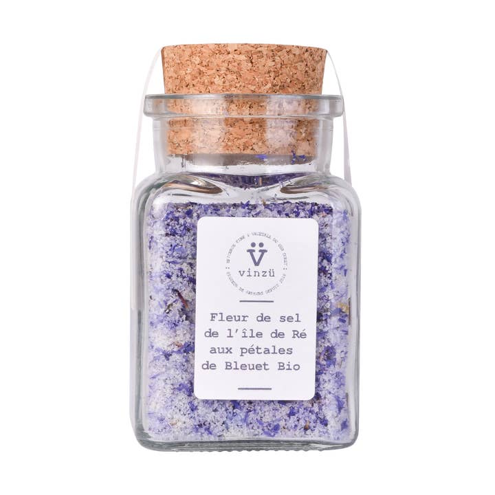 Vinzü - Wholesale Salt - Fleur de sel with organic cornflower petals0