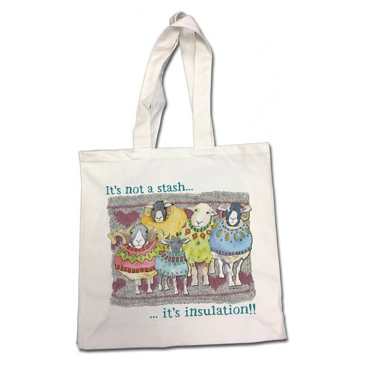 Its Not A Stash Cotton Canvas Bag for wholesale by Emma Ball Ltd