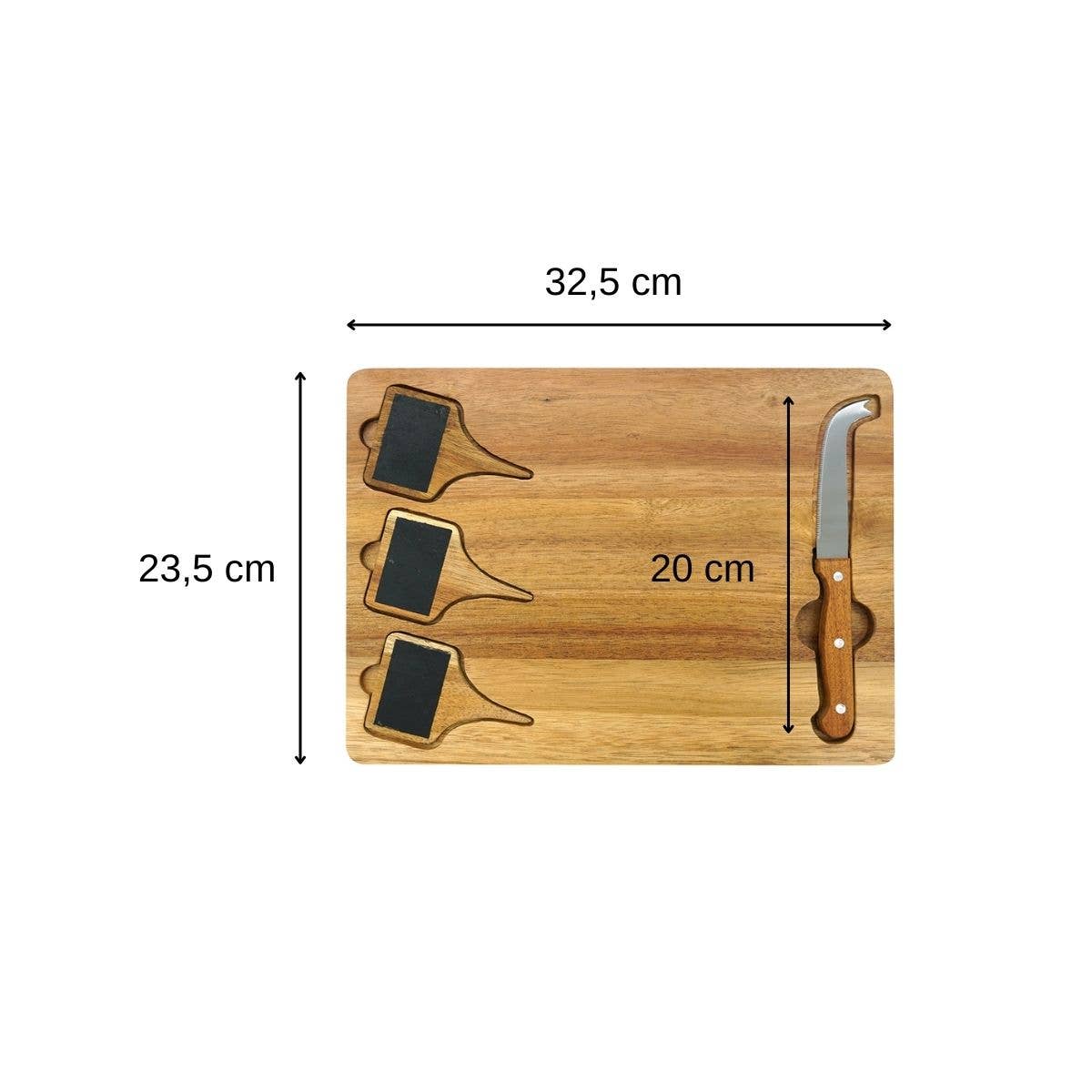 Fackelmann - Wholesale Cheese Board - Cheese platter with slates and Facke cheese knife1