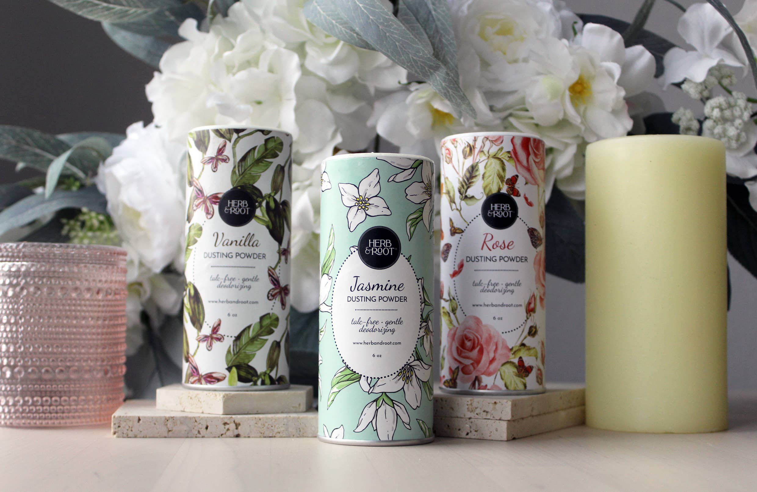 Herb & Root - Wholesale Retailer Display - Beauty & Wellness - Dusting Powder Display + 3 Cases of Dusting Powders1