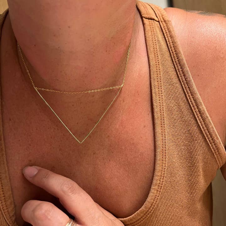 Triangle Pendant Necklace for wholesale by TayTayInspired