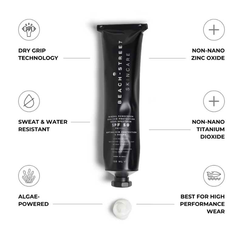 BEACH - STREET SKINCARE ® – Großhandel Sonnencremes – SPF50 Mineralische Sonnencreme 150 ml5