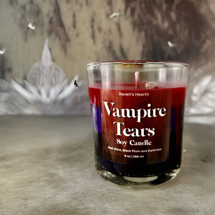 Raven’s Hearth - Wholesale Jar/Filled Candle - Vampire Tears Candle
Soy — Vegan
New for Fall 20232