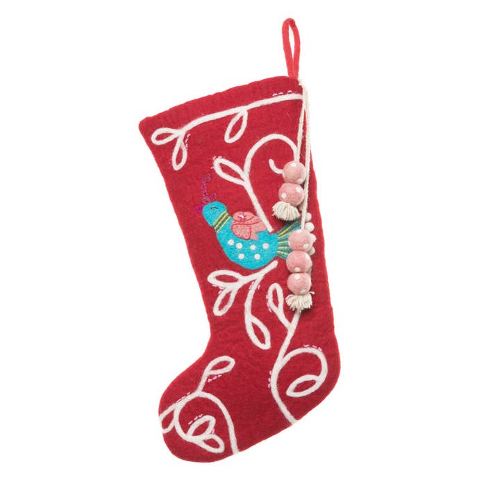 Coo Coo Bird Stocking for wholesale by French Knot