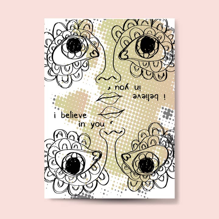 I Believe In You Greeting Card for wholesale by Stoodles