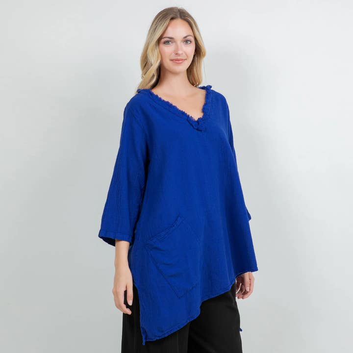 Zoe Top - avec Franges * EN STOCK pour la vente par Cottonways