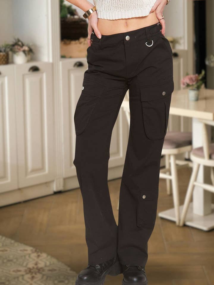 ADORA LA - Wholesale Pants - Women's - CEP3206 - LOW RISE STRAIGHT CARGO PANTS