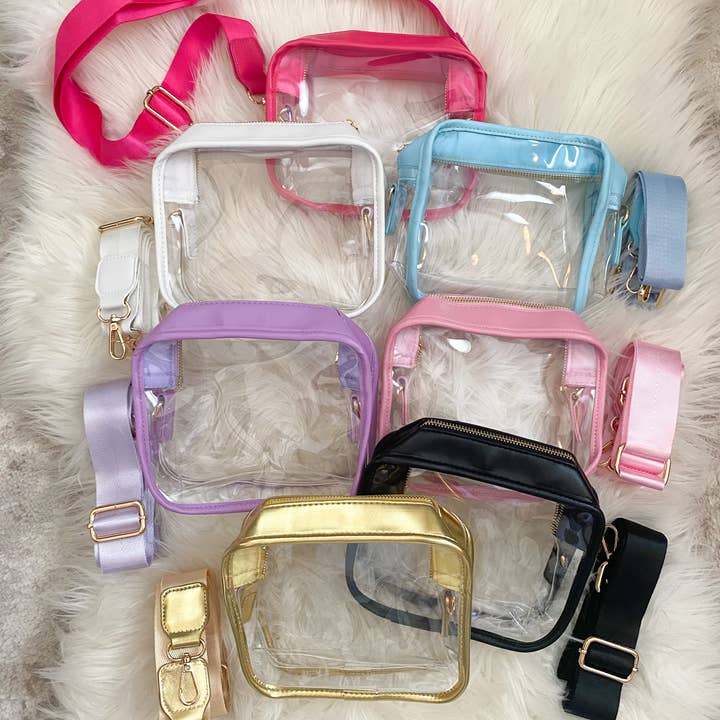 The Loki Shop – wholesale Crossbody bag – Women's – Clear Crossbody Purse Stadium Bag with Adjustable Strap