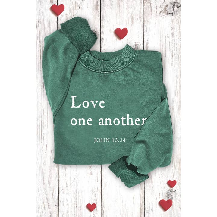 HRTandLUV - Wholesale Sweatshirt - Women's - LOVE ONE ANOTHER MINERAL GRAPHIC SWEATWHIRTS3