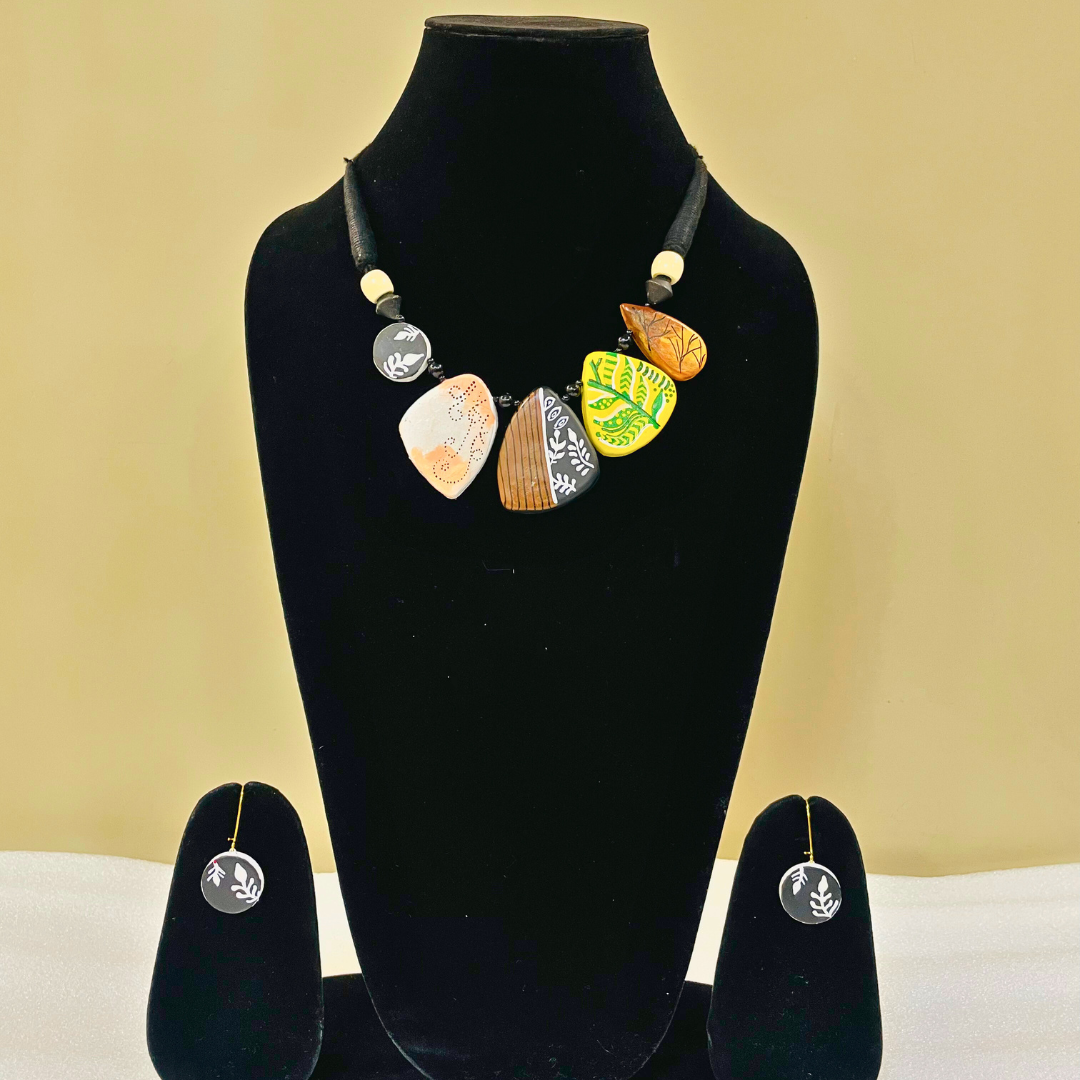 House of Kraft - Wholesale Jewelry Set - Floral Jewelry Set | Clay Jewelry | Yellow Forest Jewelry2