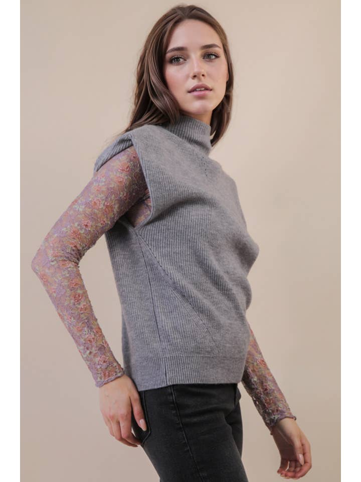 VERY J - Wholesale Sweater Vest - Women's - 12W3391N-Soft Knit Sweater Vest Top23