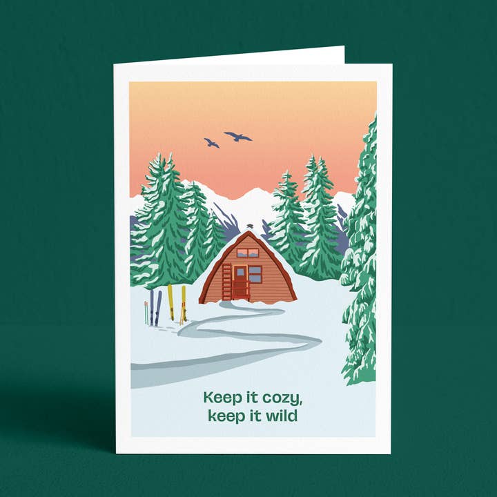 Coast Mountains Cabin - BC - Canada - Greeting Card for wholesale by Ivivid Design