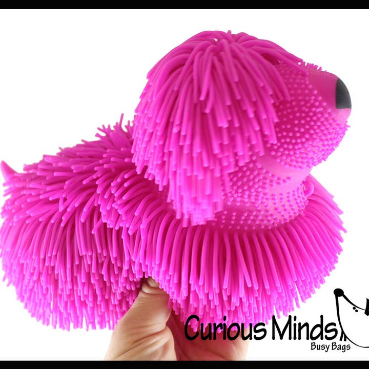 Curious Minds Toys - Wholesale Fidget Toy - Kids - 1 Shaggy Mop Dog Large 8" Puffer Ball - Sensory Therapy Fidg