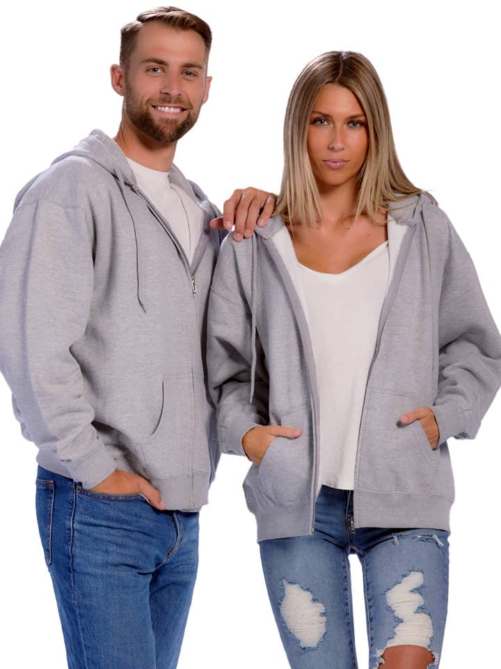 U.S. Apparel - Wholesale Hoodie - Unisex - Adult Full Zip Hood1