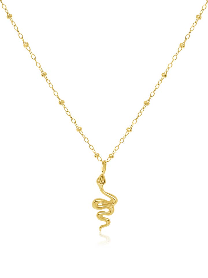 Dainty Gold Filled Snake Necklace for wholesale by Boy Cherie