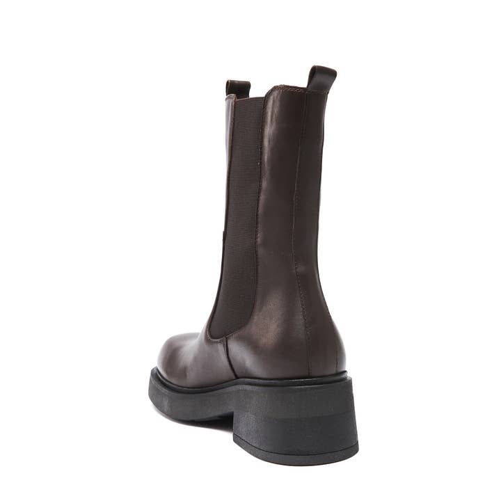 Frank Daniel – wholesale Chelseaboots – Dam – Dam-chelsea-stövel i mörkbrunt, tillverkad i Italien, FD96022