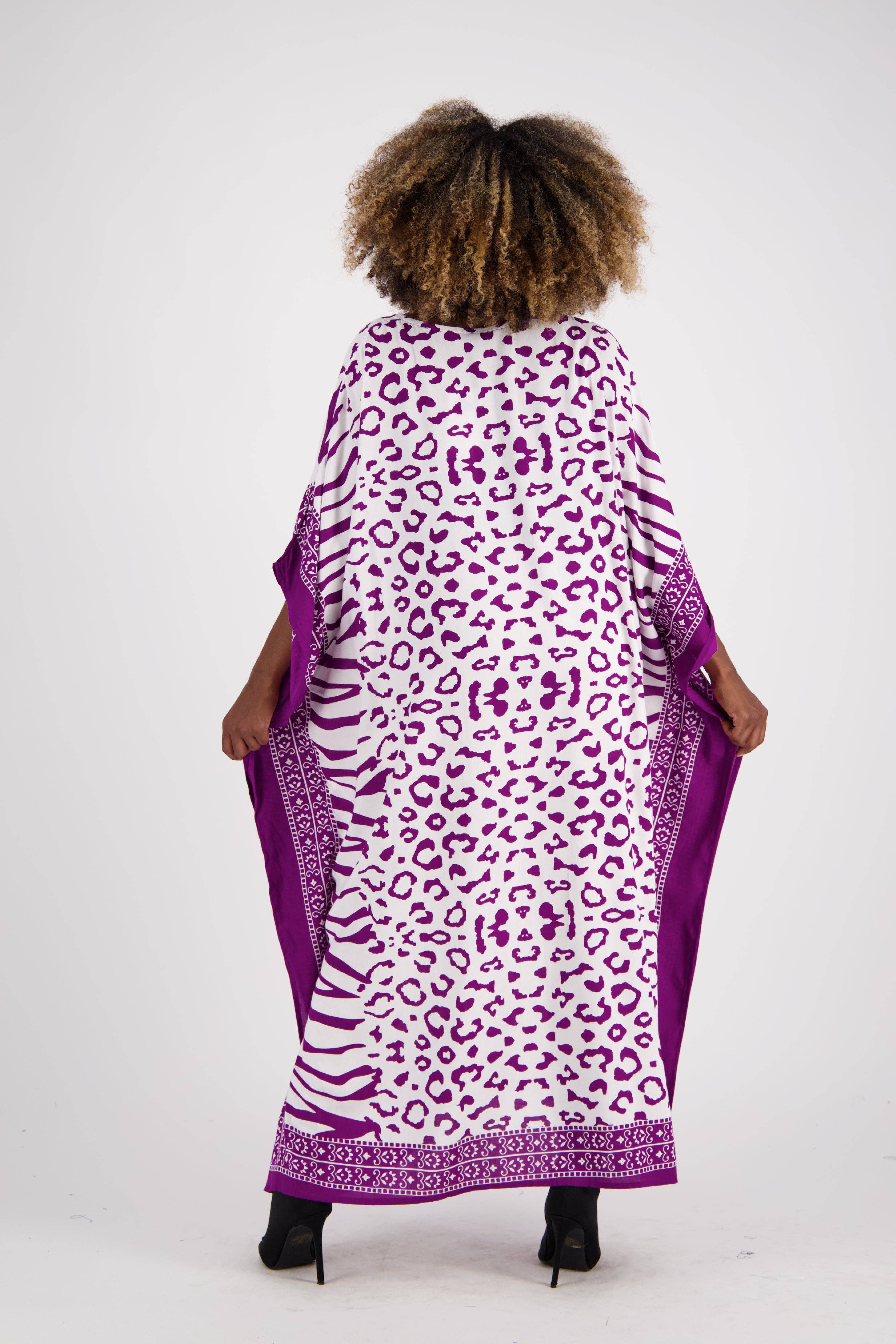 Assorted Zebra Print Kaftan KAF-1042 for wholesale on Faire10