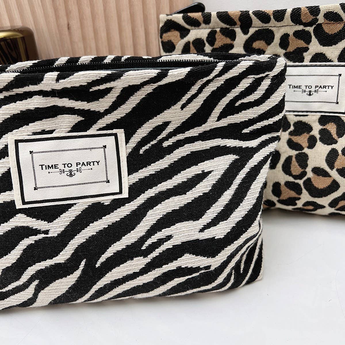 ACCITY - Wholesale Makeup/Cosmetic Bag - LEOPARD LARGE CAPACITY MAKEUP BAG STORAGE BAG_CWAB12274