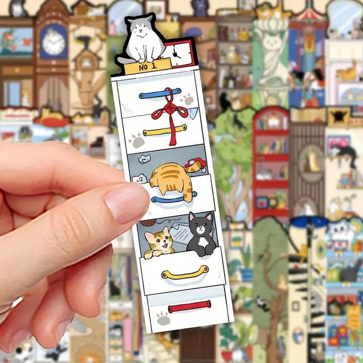 Magnifique Hearts - Wholesale Bookmark - Creative Cat-Themed Sturdy Bookmarks Set for Readers