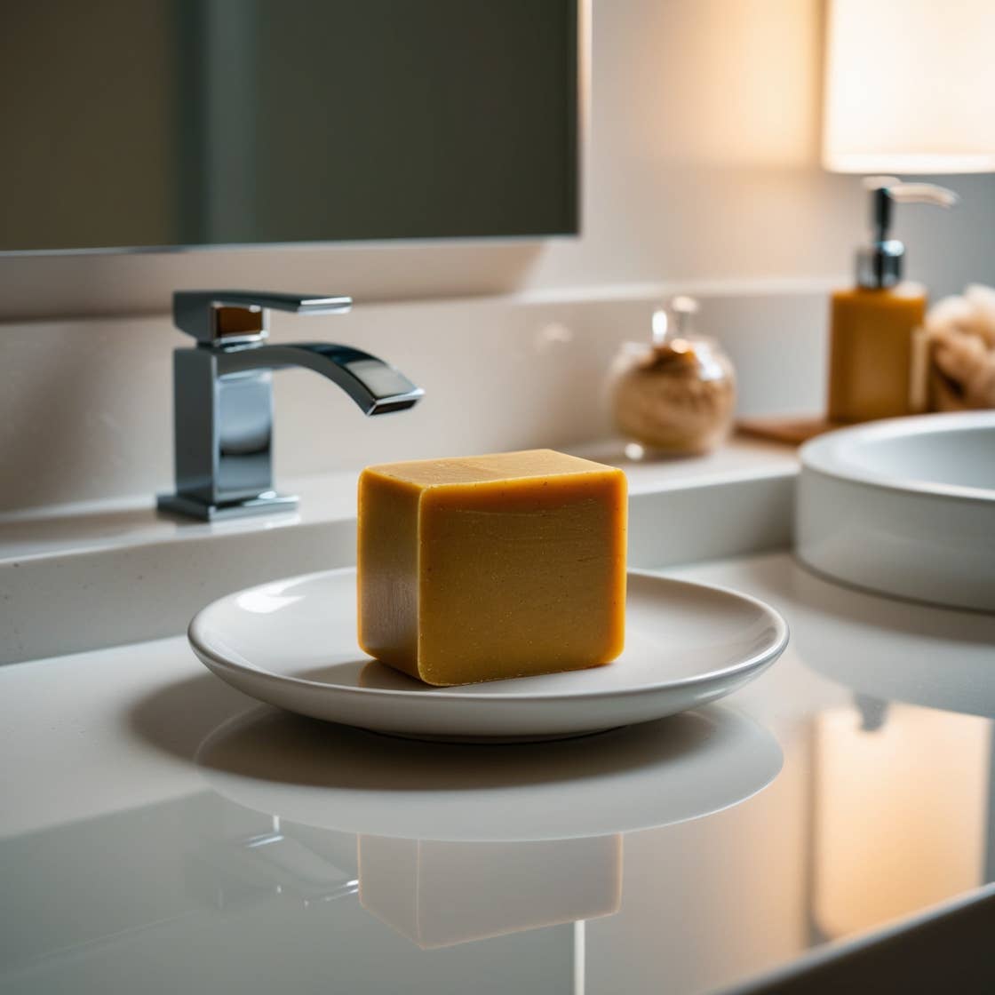 Beautique Goals - Vente Pains de savon - Savon au curcuma, miel et gingembre contre l'acné et l'hyperpigmentation3