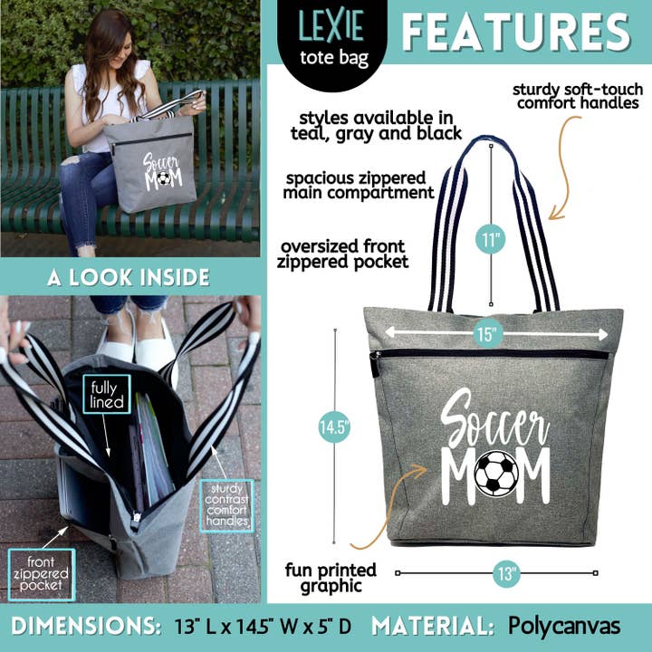 Brooke & Jess Designs - Wholesale Tote Bag - Women's - Tote Bags for Basketball, Baseball, Football and Soccer Moms11