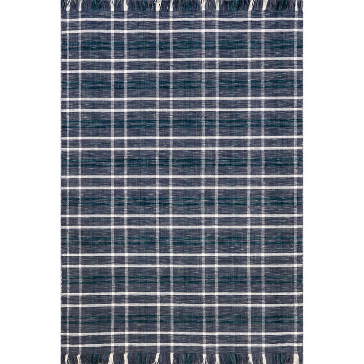 Loretta Plaid Wool Fringe Area Rug for wholesale by nuLOOM