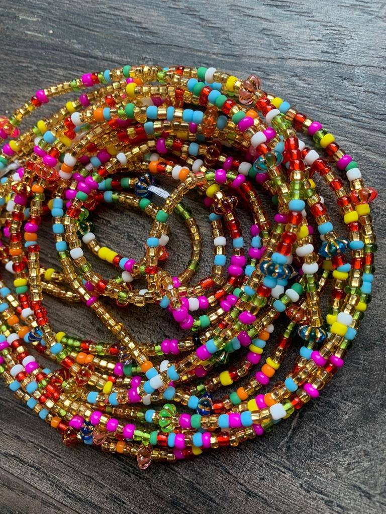MaddieMayShop - Wholesale Beads - Lily~ Multi Colored Waist Bead1