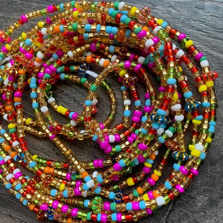 MaddieMayShop - Wholesale Beads - Lily~ Multi Colored Waist Bead1