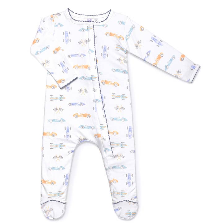 Race Cars Classic Footie for wholesale by Lavender Bow