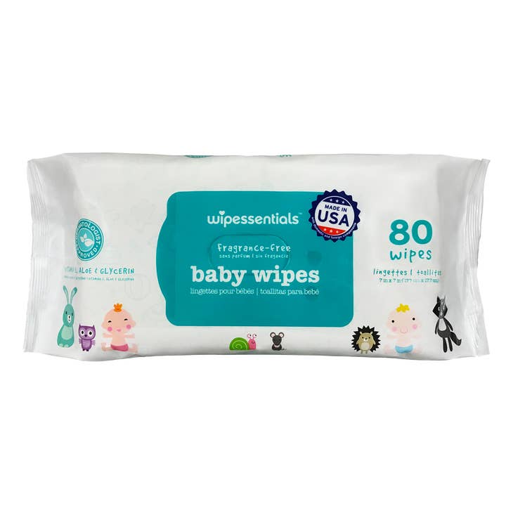 LA Fresh - Wholesale Face & Body Wipes - Baby - Wipessentials Baby Wipes Unscented 80ct Flow Pack