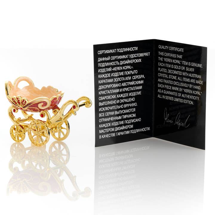 Keren Kopal - Wholesale Sieradendoos/organizer - Red vintage kinderwagen Trinket Box kinderwagen5