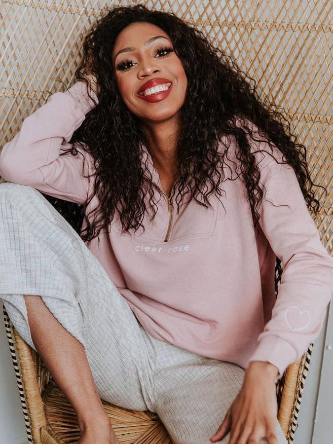 SORELLE FASHION LTD – wholesale Sweatshirt – Women's – BABY PINK CIEST ROSE SWEATSHIRT