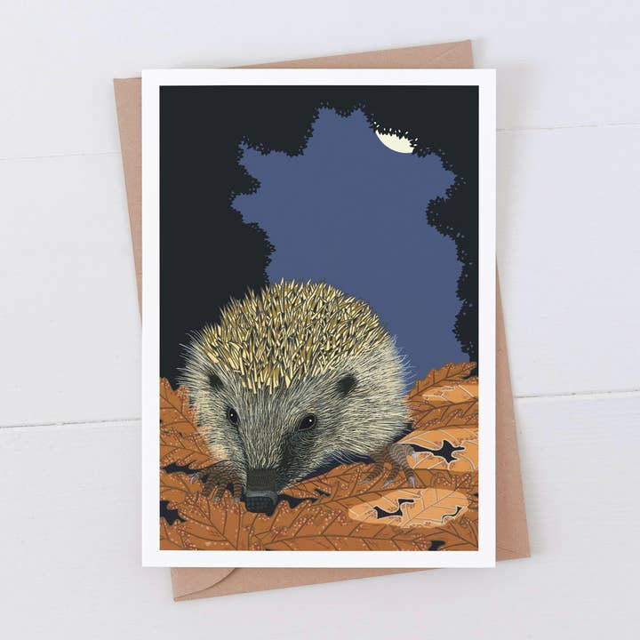 Hedgehog Card for wholesale by Bird the Artist