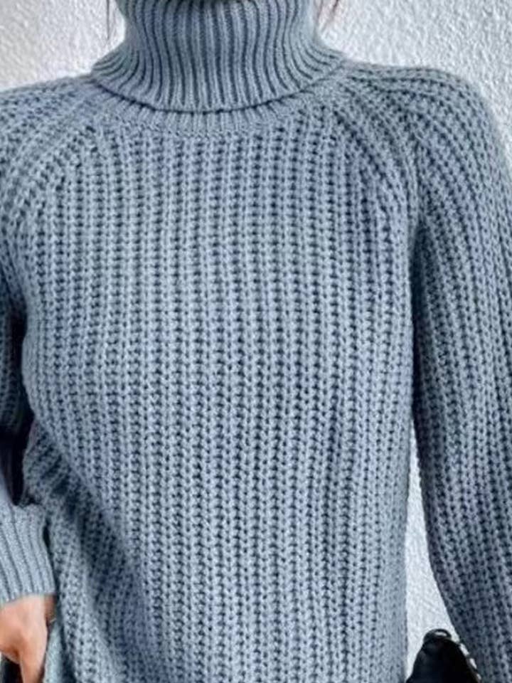 NINEXIS - Wholesale Knit Sweater - Women's - CWOSWL07649_HIGH-NECK MID-LENGTH RAGLAN SLEEVE SWEATER3