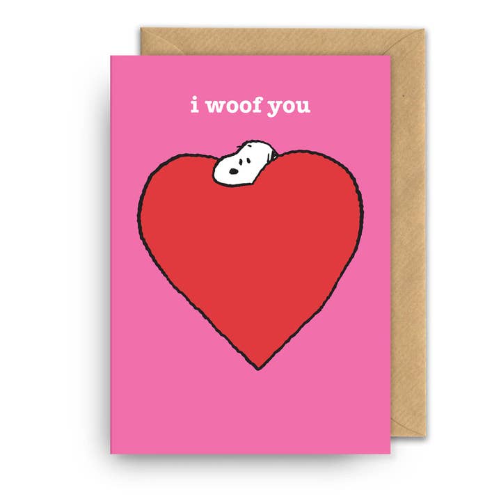 Biglietto di San Valentino | Snoopy | Peanuts | Ti Abbaio per la vendita all'ingrosso da parte di Hype Associates Ltd