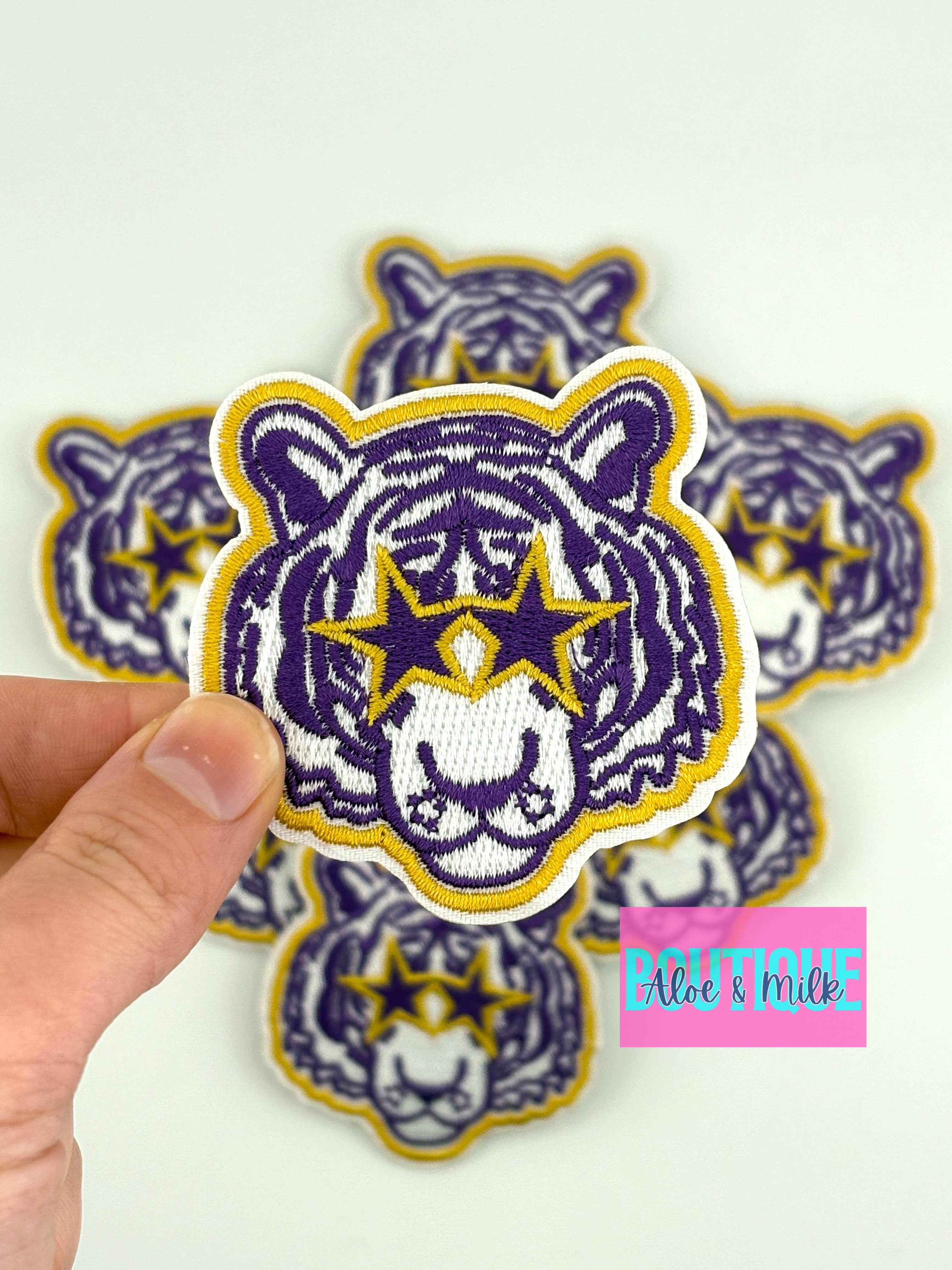 Aloe and Milk Boutique - Wholesale Patch - Mascot Tiger, tiger patch, sports patch, football, game day3