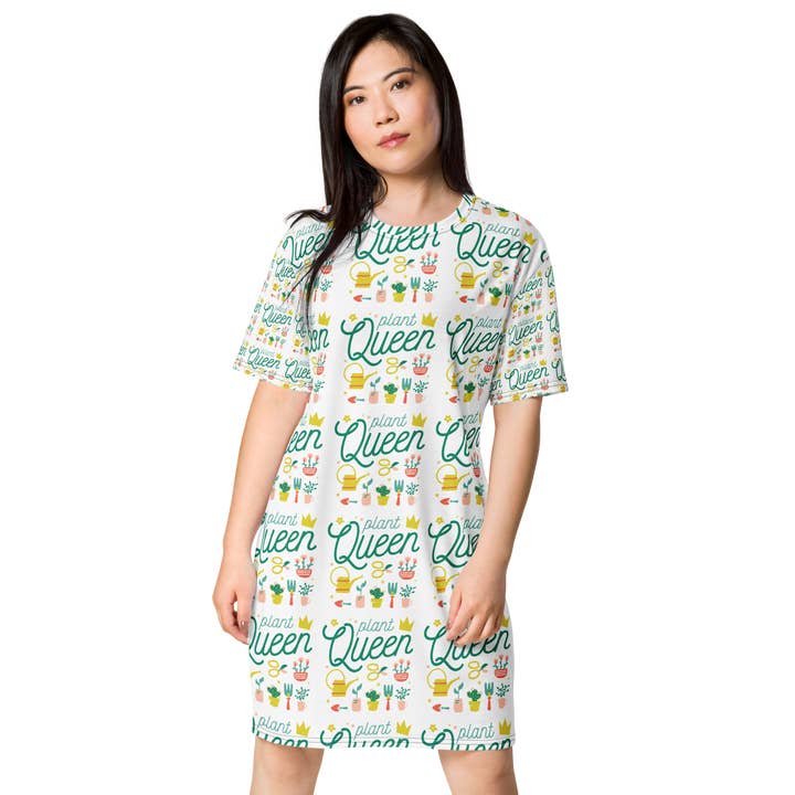 Plant Queen T-Shirt Dress for wholesale by Diamond Eyes Enterprises