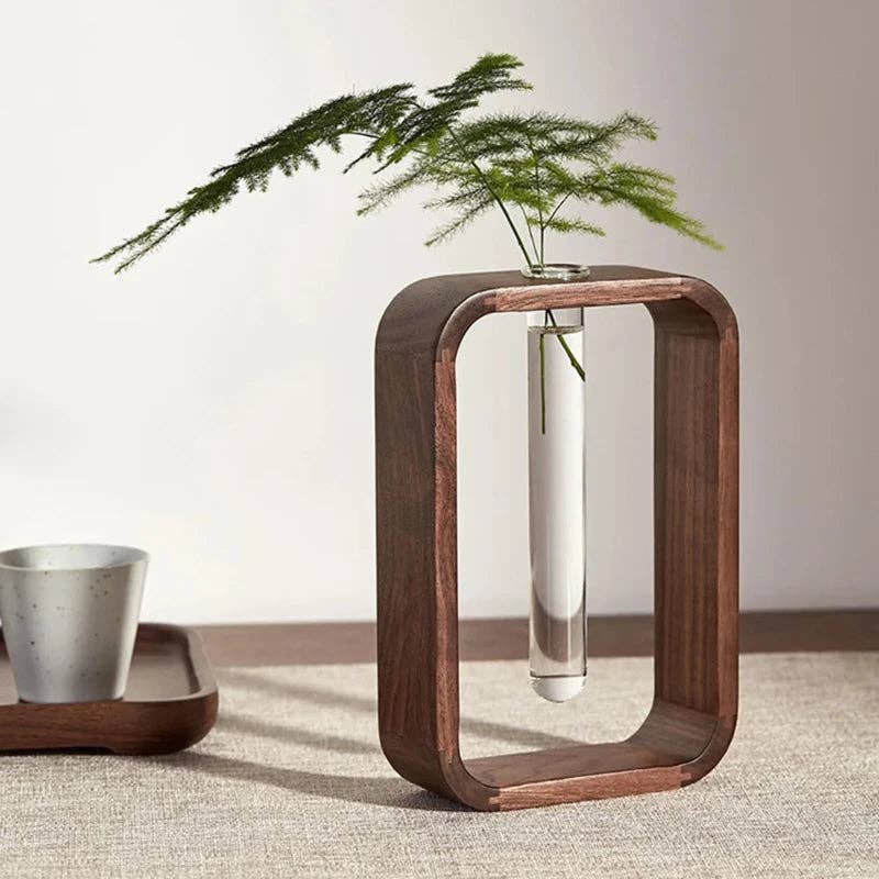 Kiyo Home - Wholesale Vase - Wood Hydroponic Plant Vase10
