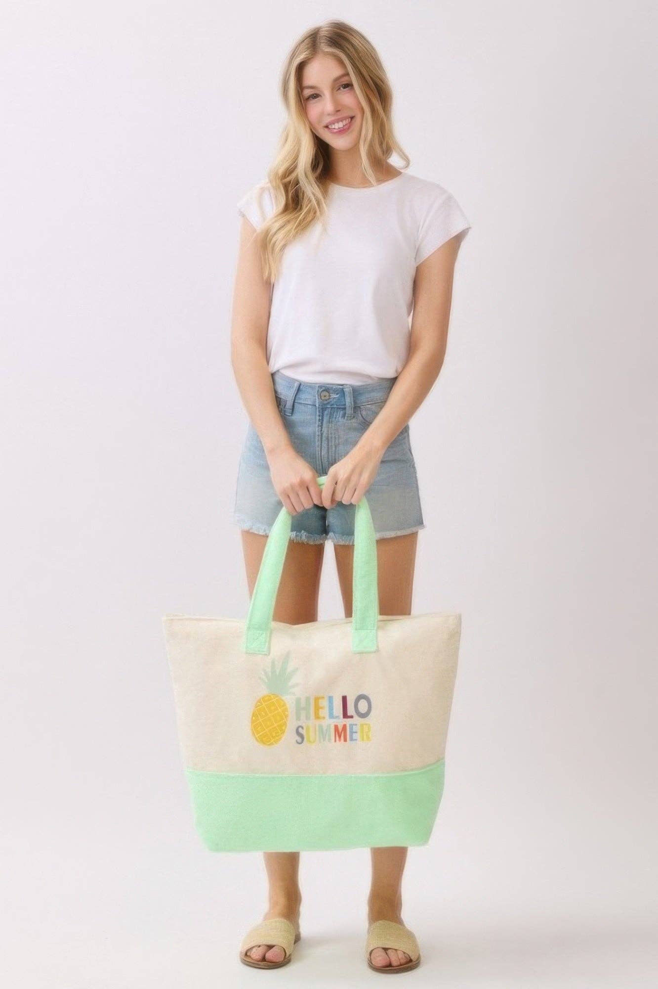 CC Wholesale Clothing - Wholesale Tote Bag - Women's - Hello Summer Terry Tote7