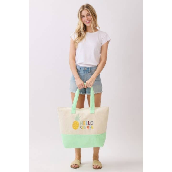 CC Wholesale Clothing - Wholesale Tote Bag - Women's - Hello Summer Terry Tote7