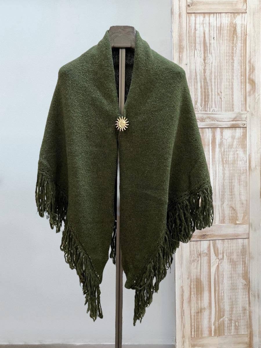 SWEET MAGIC MODA Y COMPLEMENTOS - Wholesale Poncho - Women's - ASYMMETRIC KNIT PONCHOS WITH CLASP1