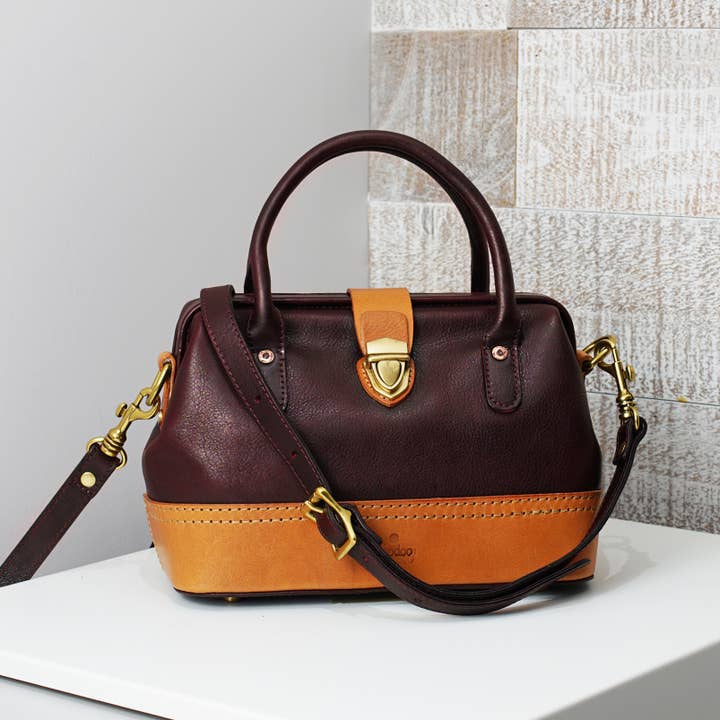 Wonder XL Vintage Top-handle Satchel - Oxblood for wholesale by UPPDOO