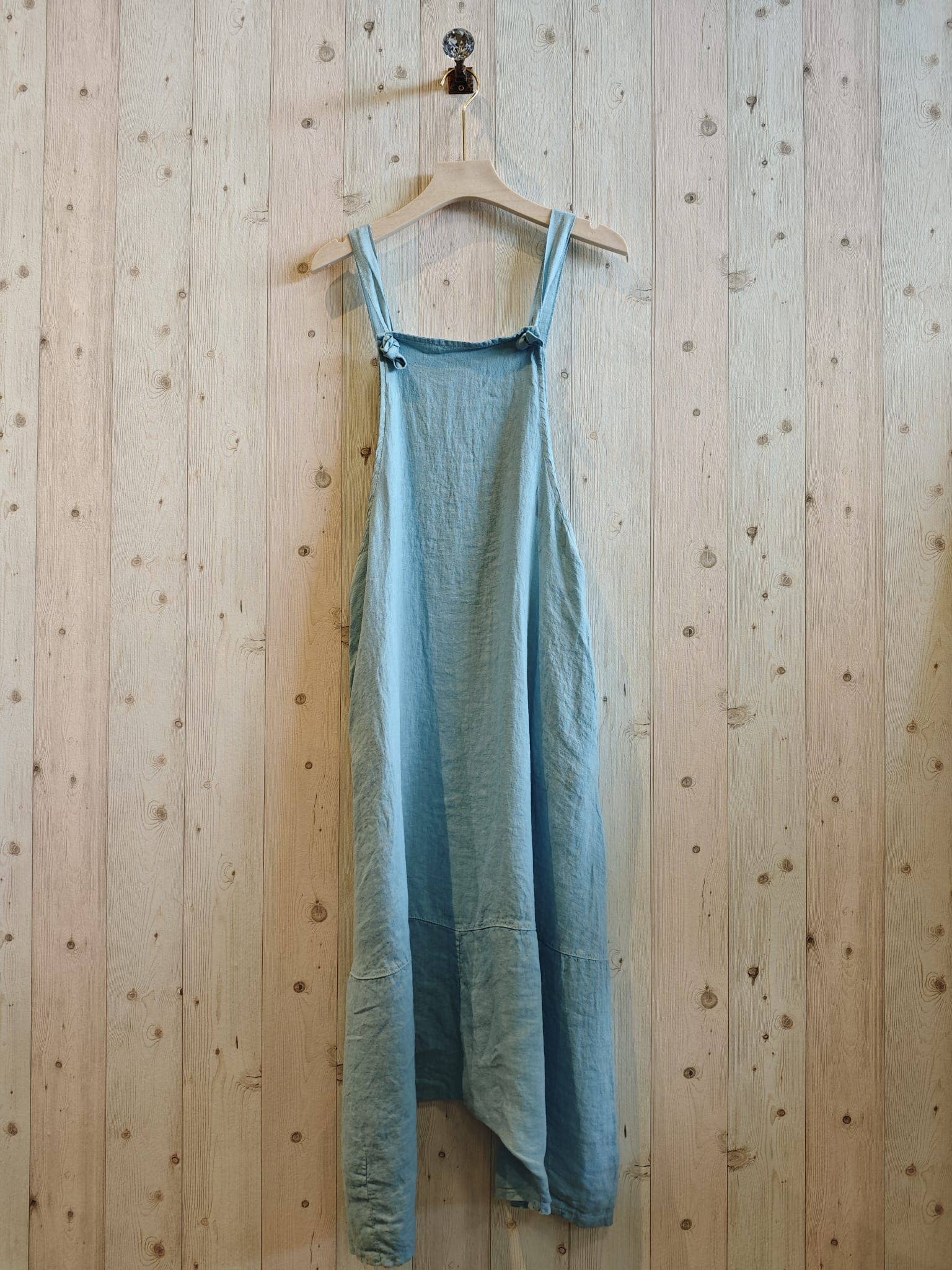 Linen & More - Vente Combinaison – femme - Référence 4317 robe salopette 100 % lin couleur cacao8