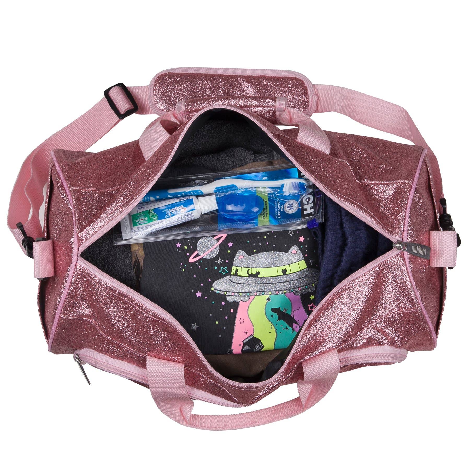 Wildkin - Vendita all'ingrosso Sacca/borsa da viaggio - Bambini - Borsa da ballo con glitter rosa12