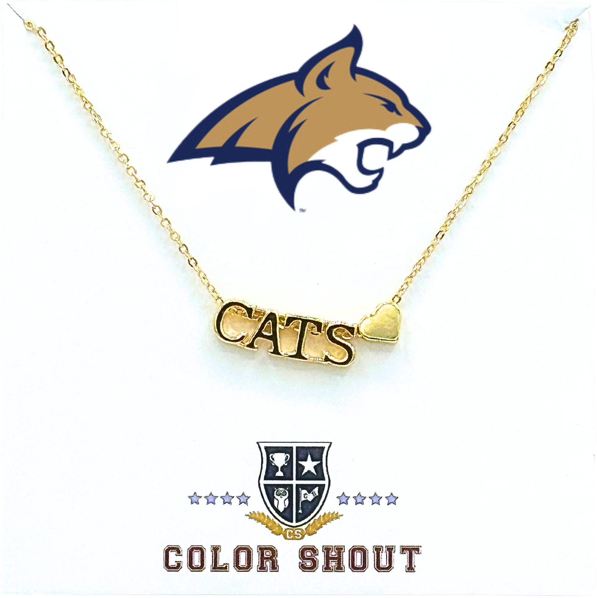 Color Shout - Wholesale Pendant/Charm Necklace - I Love College:  Initial Heart Necklace18