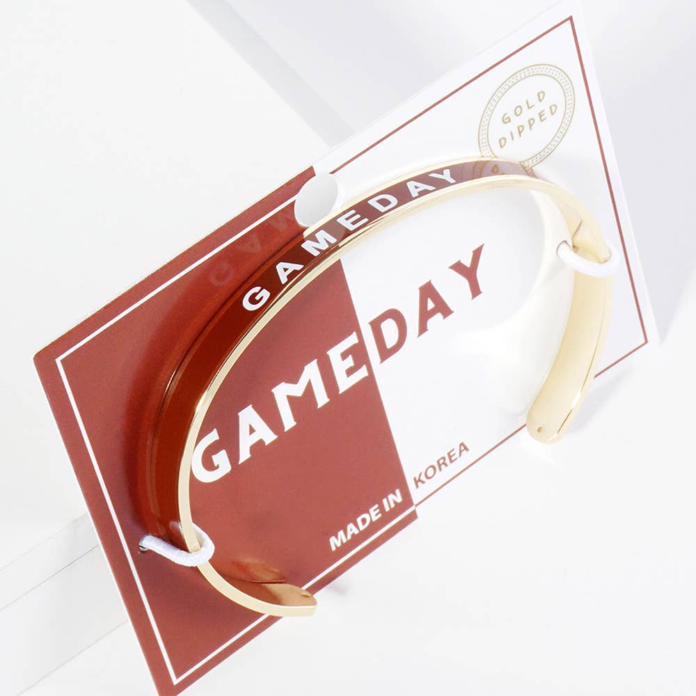 Sensibling Corp. – wholesale Manschettarmband – Guldpläterat GAMEDAY-meddelande emaljarmband14