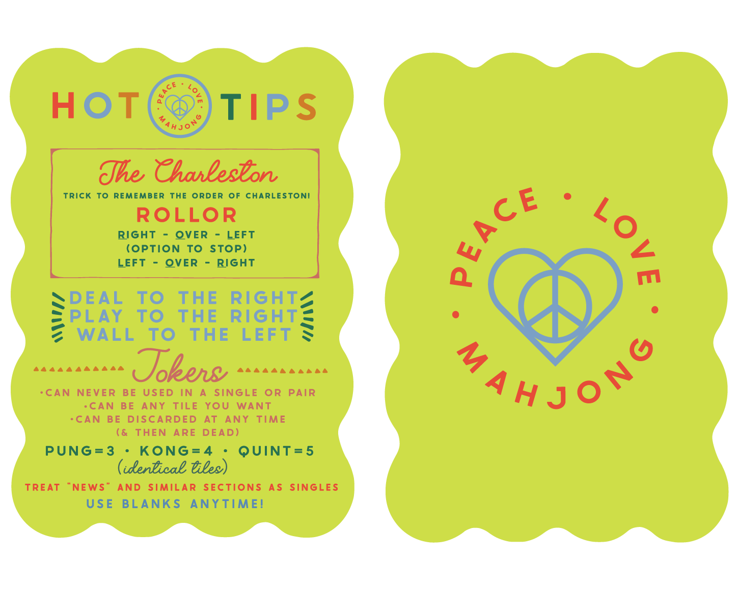 Peace Love Mahjong - Wholesale Card Game - Mahjong Tile Shufflers (Set of 2)11