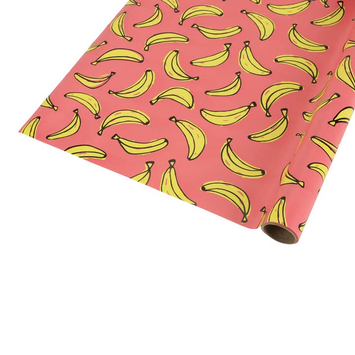 LA Ribbons Wholesale - Wholesale Wrapping Paper Roll - 30" x 10' Wrapping Paper | Banana Pink/Yellow
