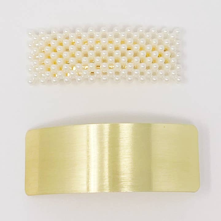 Golden Pearl hår barrette sæt for engroshandel hos Ellison+Young